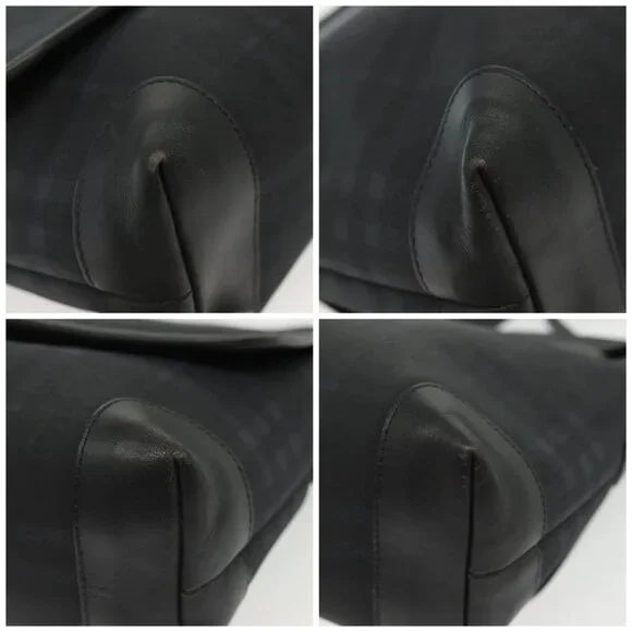 BURBERRY Nova Check Shoulder Bag PVC Navy Auth BA5497 - Picture 14 of 15